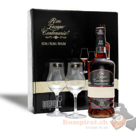 Zacapa Centenario 23 (Etiqueta Negra) - Riedel Set