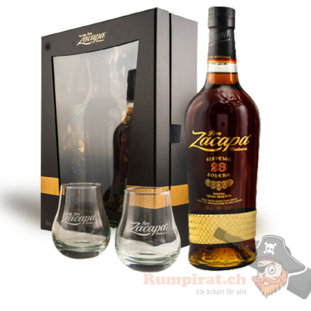 Rum - Zacapa Centenario 23 Jahre - Box mit 2 Gläser